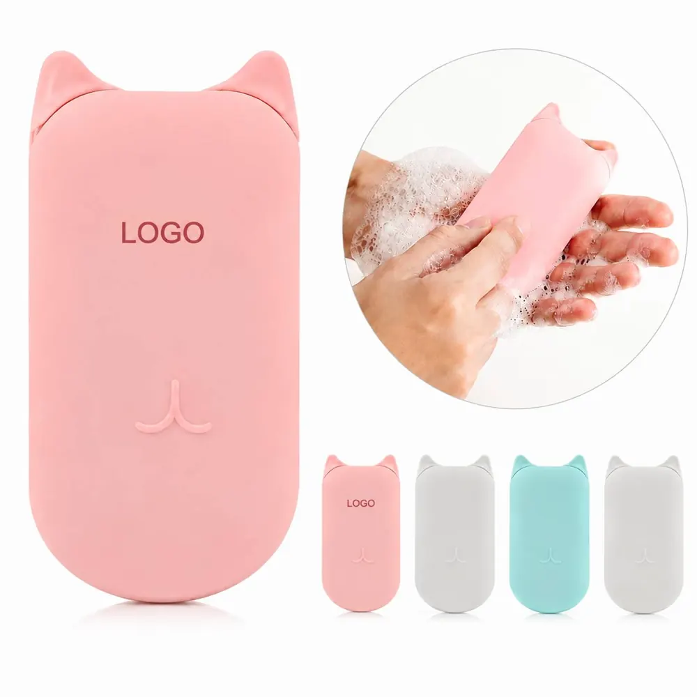 Cute Cat Portable Soap Sheets - Travel Hand Wash, 50 Count