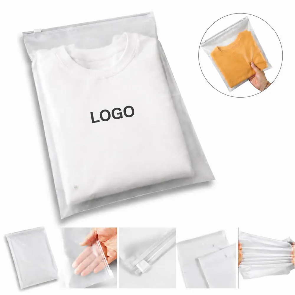 Heavy Duty Matte Frosted Zip Bags, Airtight Storage