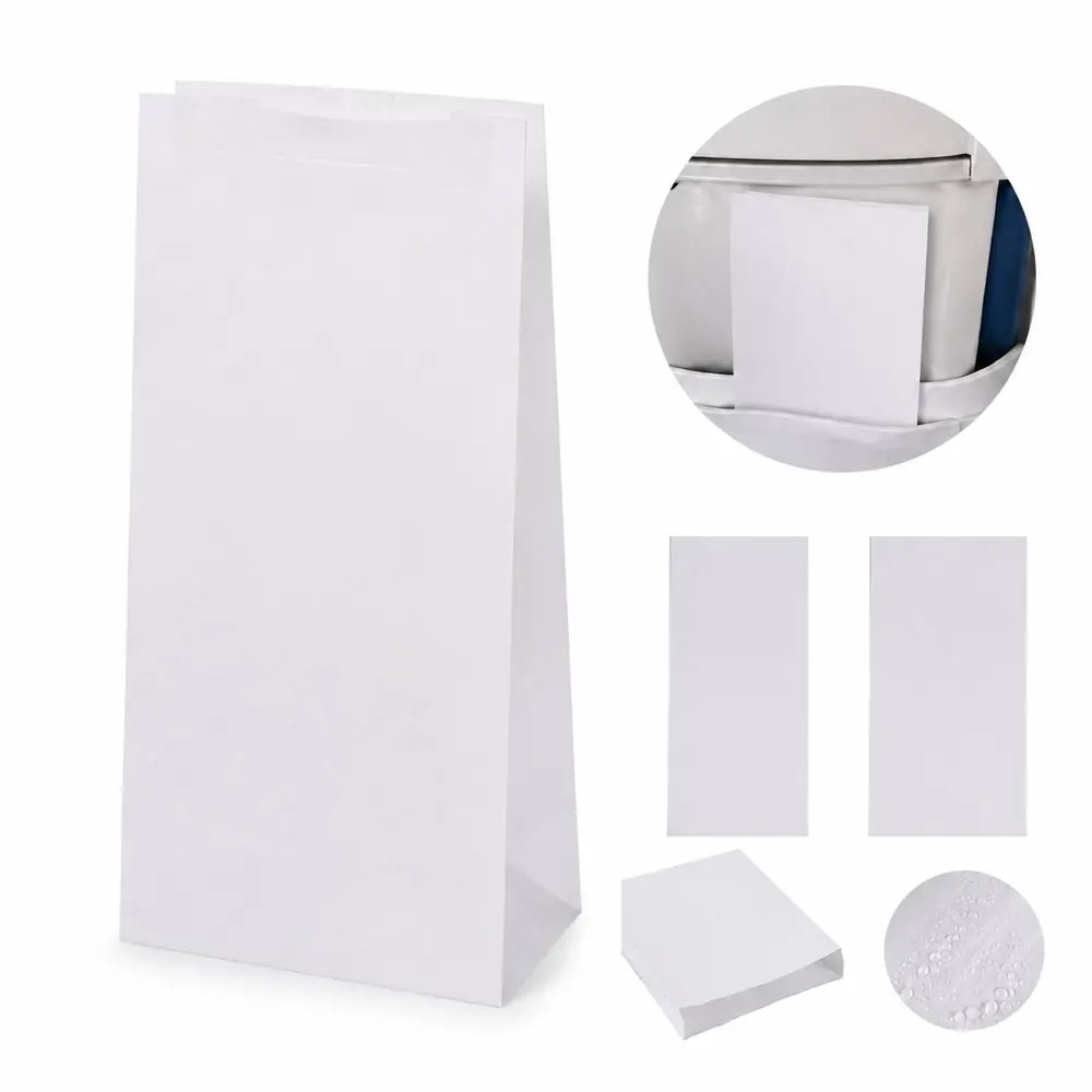 Disposable Kraft Vomit Bags with Secure Seal, 50-Pack 2