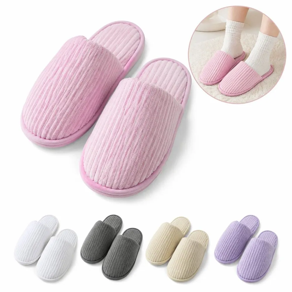 Breathable Coral Velvet Anti-Slip Slippers for Indoor Travel 2