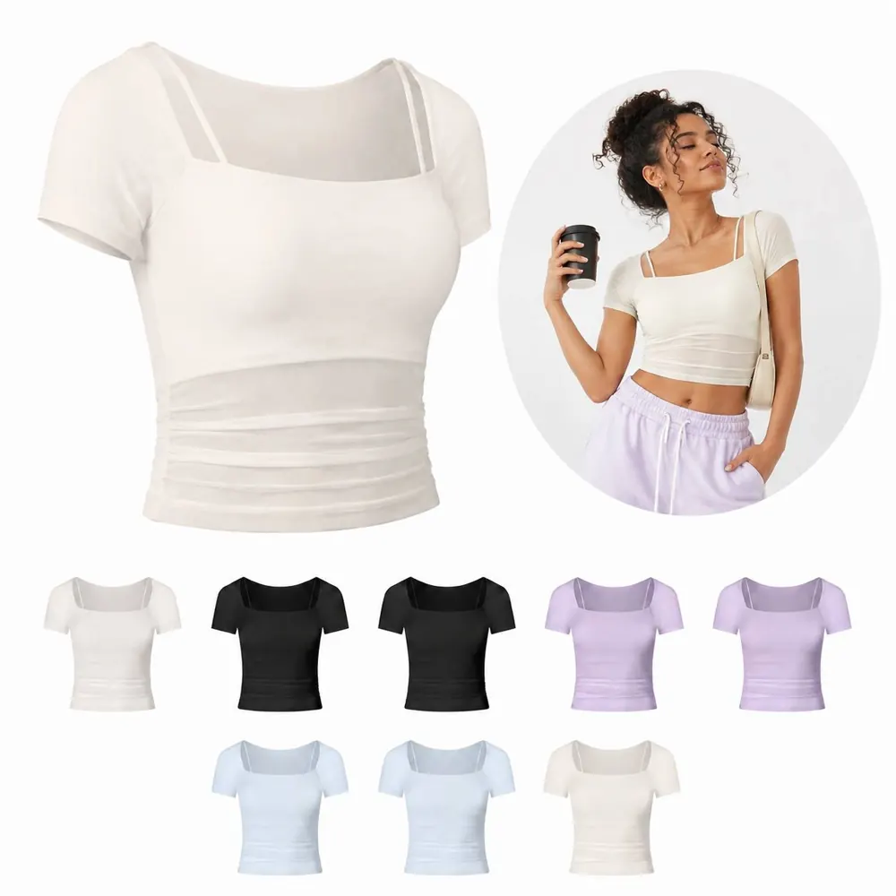 Women's Mesh Stretch Two-Piece Athletic Set 2