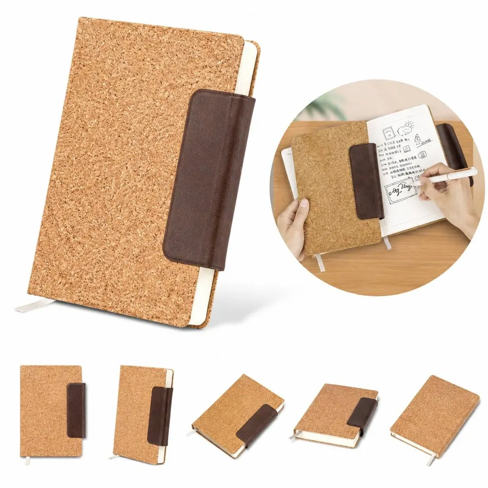 A5 Cork Cover Notebook with Magnetic Clasp, Eco-Friendly 2