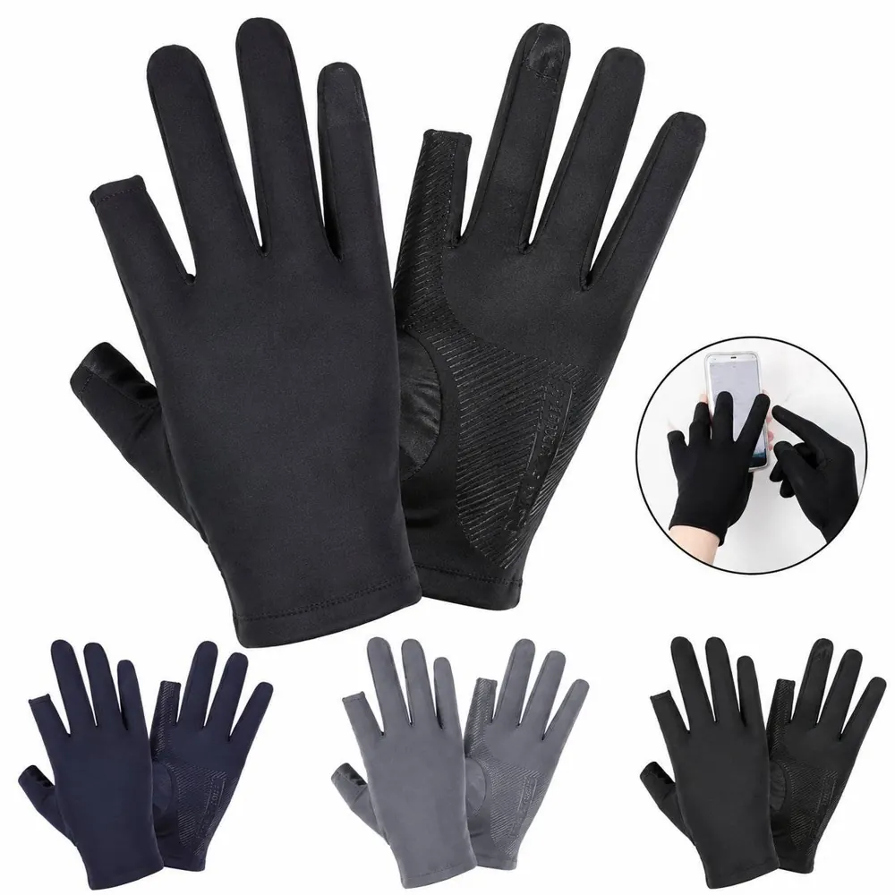 UV-Protective Ice Silk Quick-Dry Gloves for Outdoor Sports 2