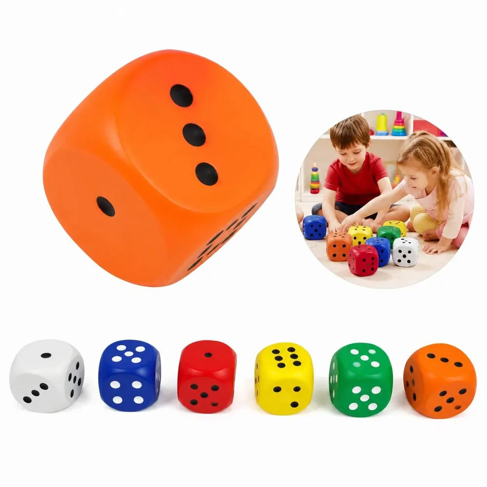 PU Foam Squishy Dice Stress Reliever Cube for Desk & Travel 2
