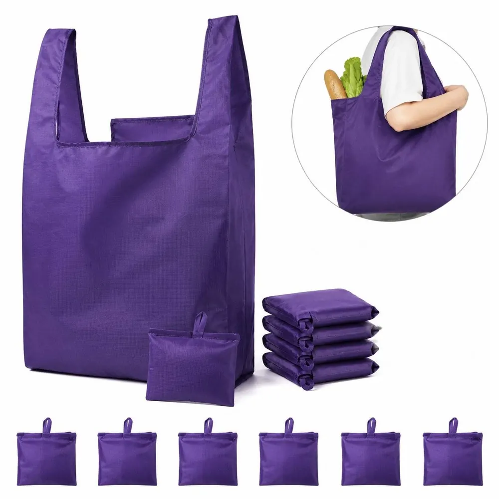 Foldable Ripstop Tote Bag with Pocket for Shopping & Travel 2