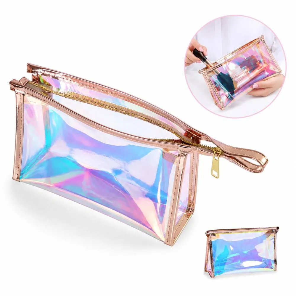 Semi-Transparent Waterproof TPU Makeup Bag with Multiple 2