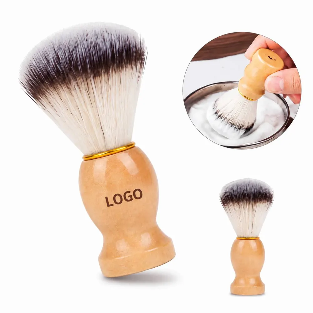 Handmade Badger Hair Shave Brush for Beard Care, Wooden