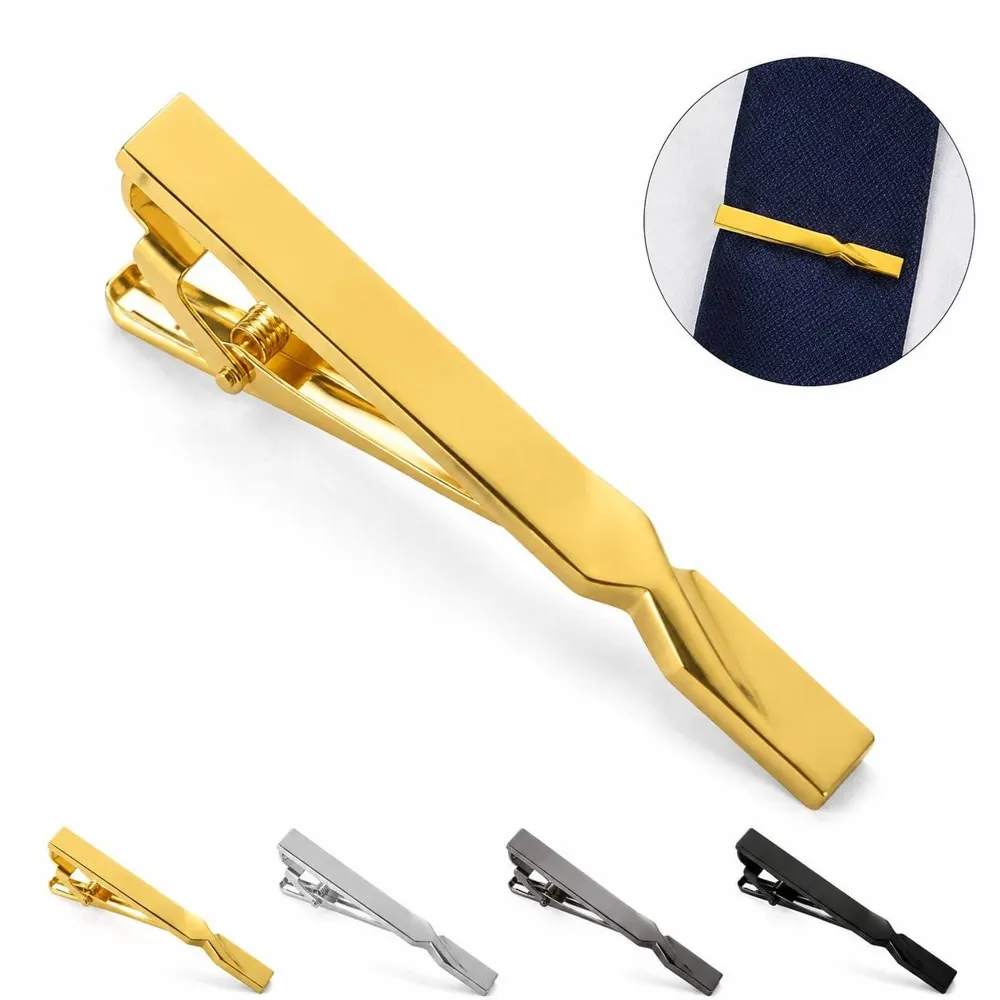 Twisted Metal Tie Clip - Minimalist Necktie Bar for Secure 2