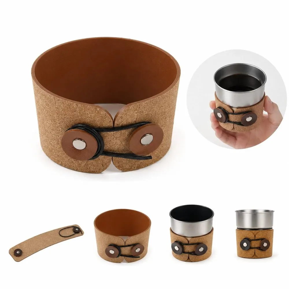 Leather Cork Mug Sleeve for Insulated Standard Cups 2