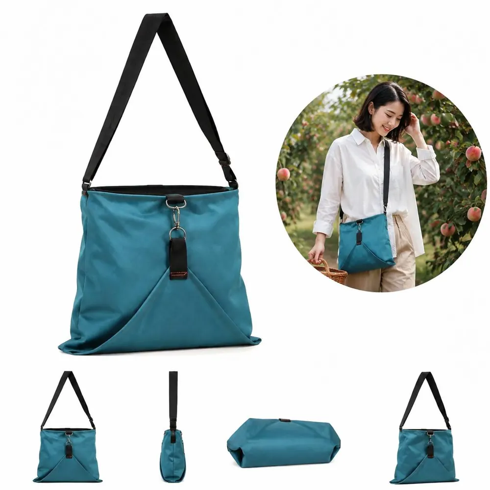 Fruit Picking Harvest Pouch with Quick-Release Bottom 2