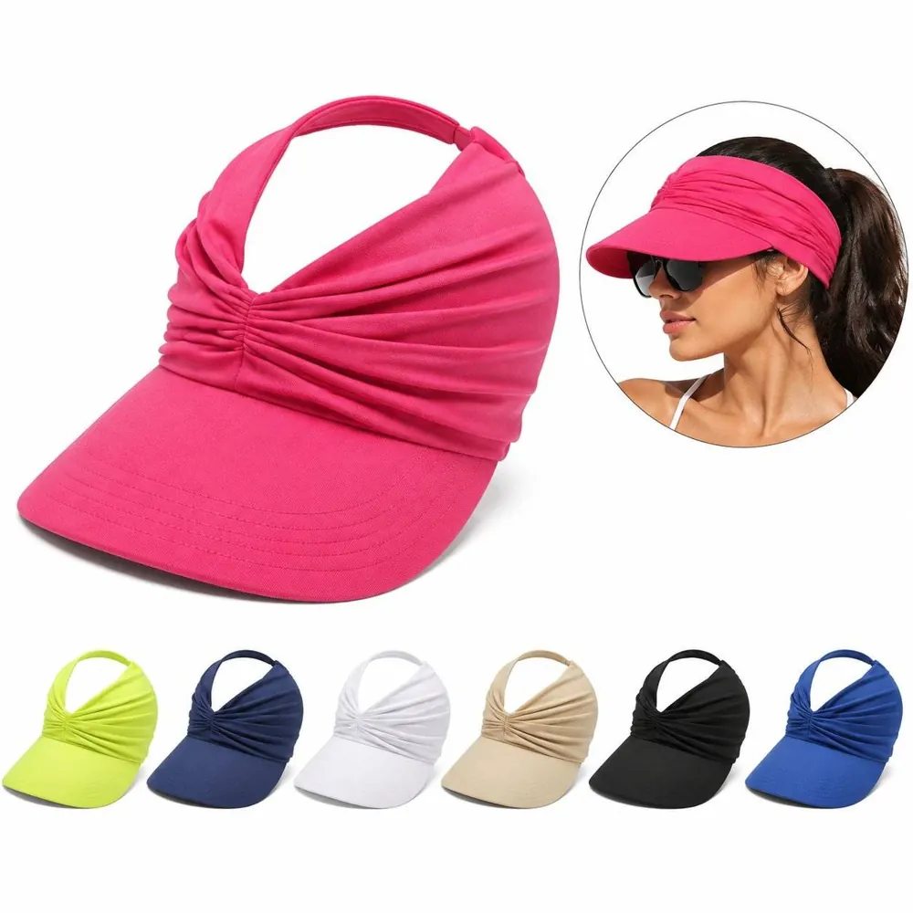 Breathable Wide Brim Sun Visor Hat for Beach Outdoor UV 2