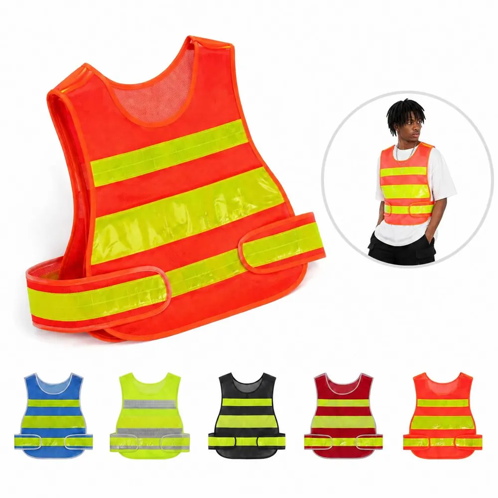 Adjustable Mesh Reflective Safety Vest with Gourd Cut 2