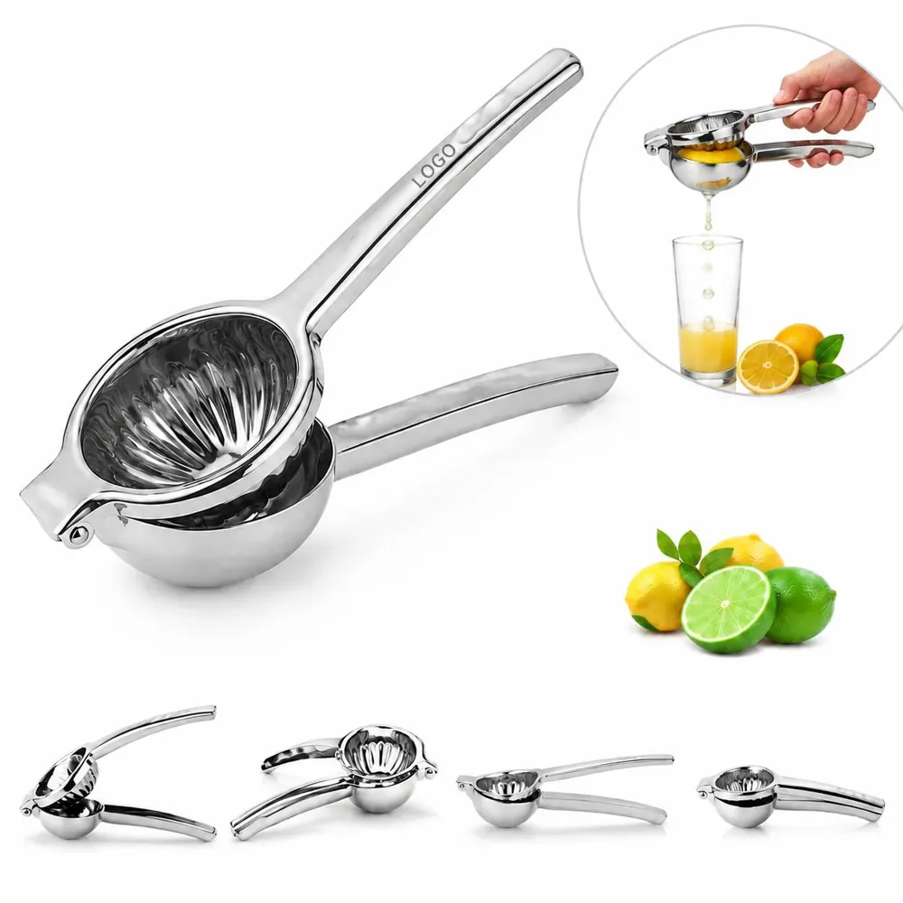 Stainless Steel Lemon Squeezer with Strainer, Manual Citrus