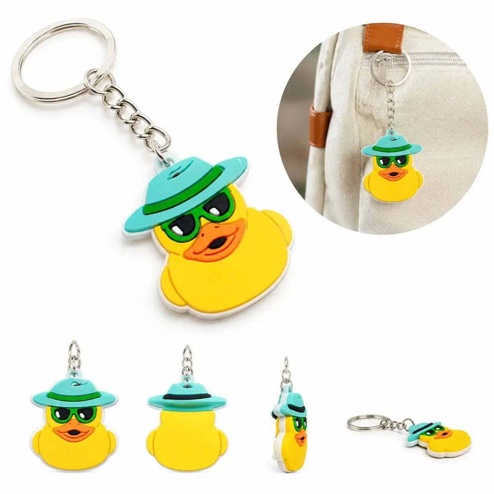 Custom Soft PVC Cartoon Keychains with Metal Ring 2