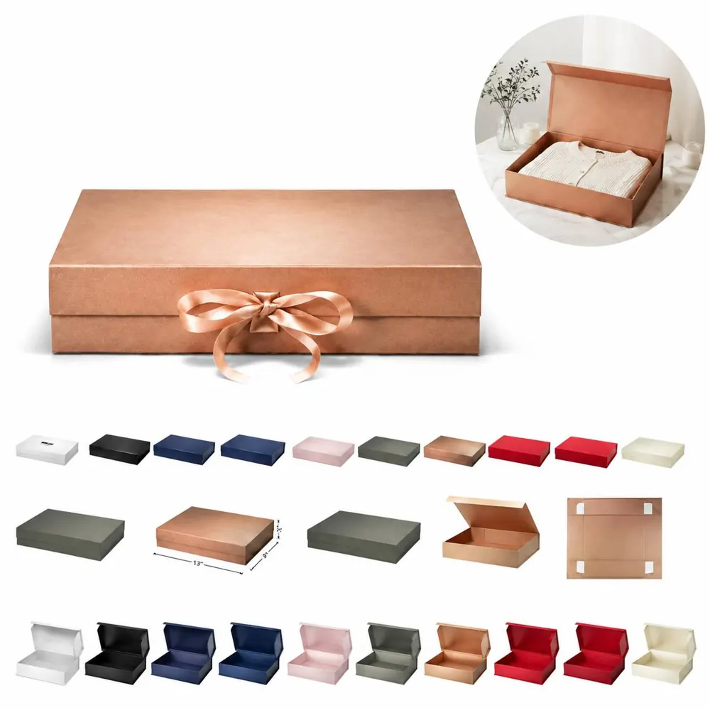 Magnetic Collapsible Gift Box A4, 13x9.88x2.75in 2