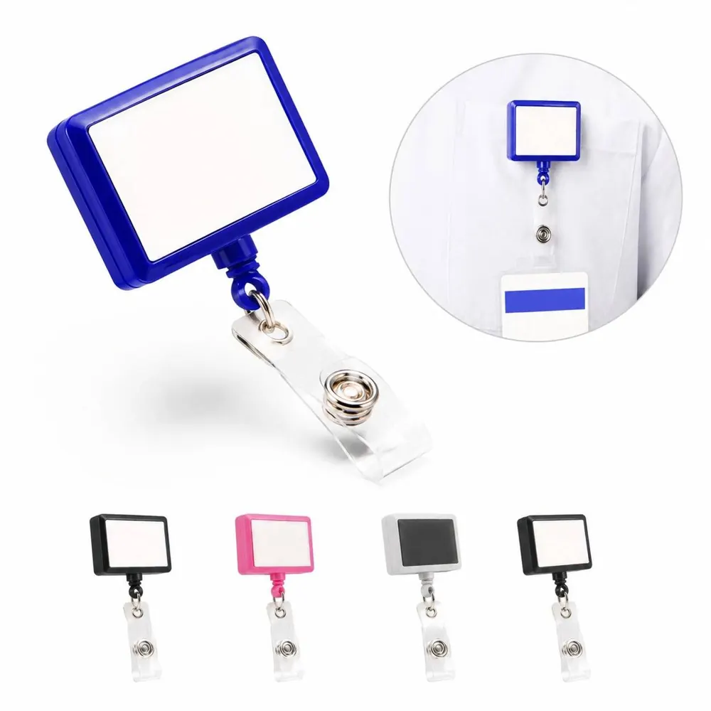 Retractable Plastic Badge Reel with Metal Buckle 2