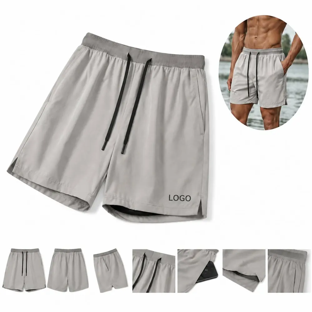 Men's Quick-Dry Athletic Shorts with Drawstring for Running