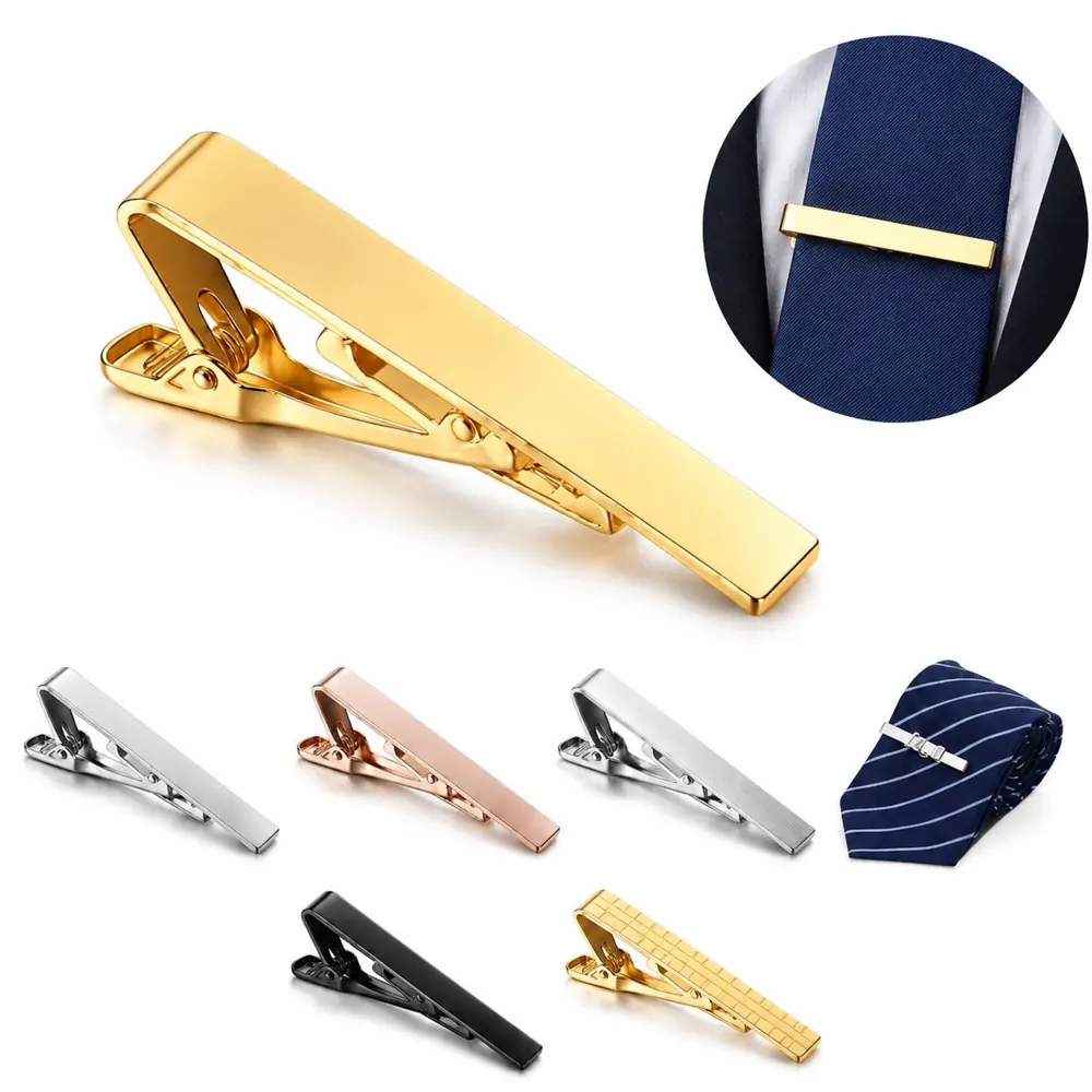 Men's Stainless Steel Tie Clip Set, Hypoallergenic & DIY 2