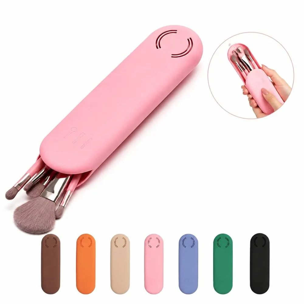 Magnetic Silicone Makeup Brush Holder Travel Organizer Case 2