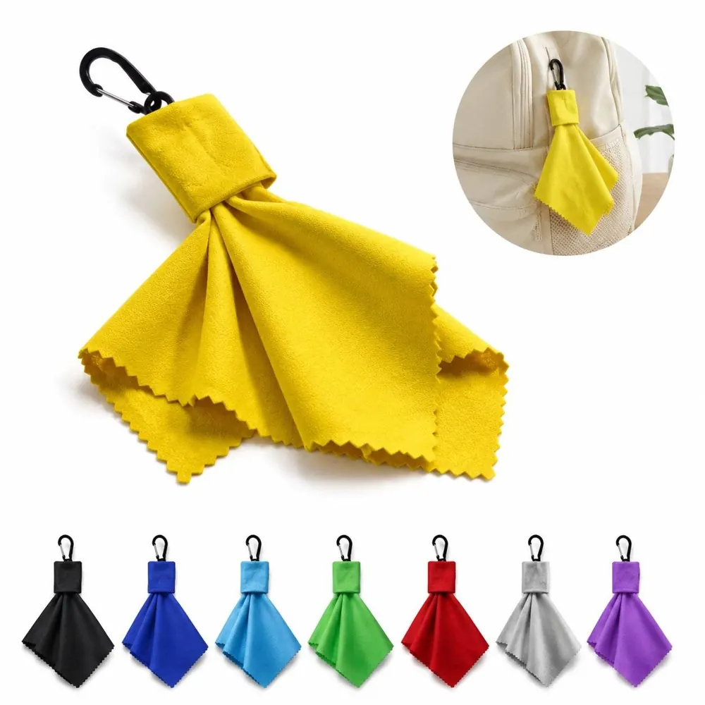 Microfiber Lens Cloth Keychain Pouch for Eyewear Cleaning 2