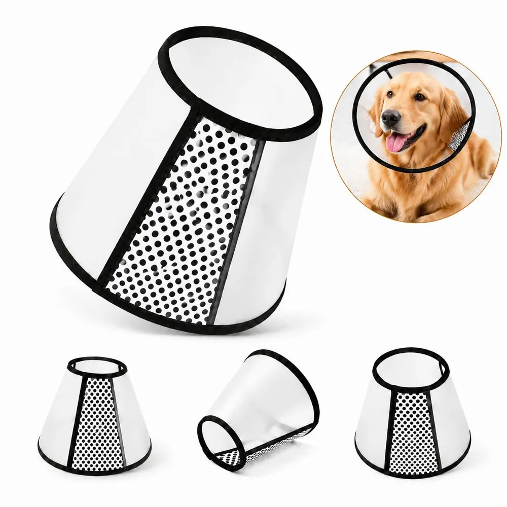 Soft PVC Pet Recovery Collar for Dogs Cats, Breathable 2