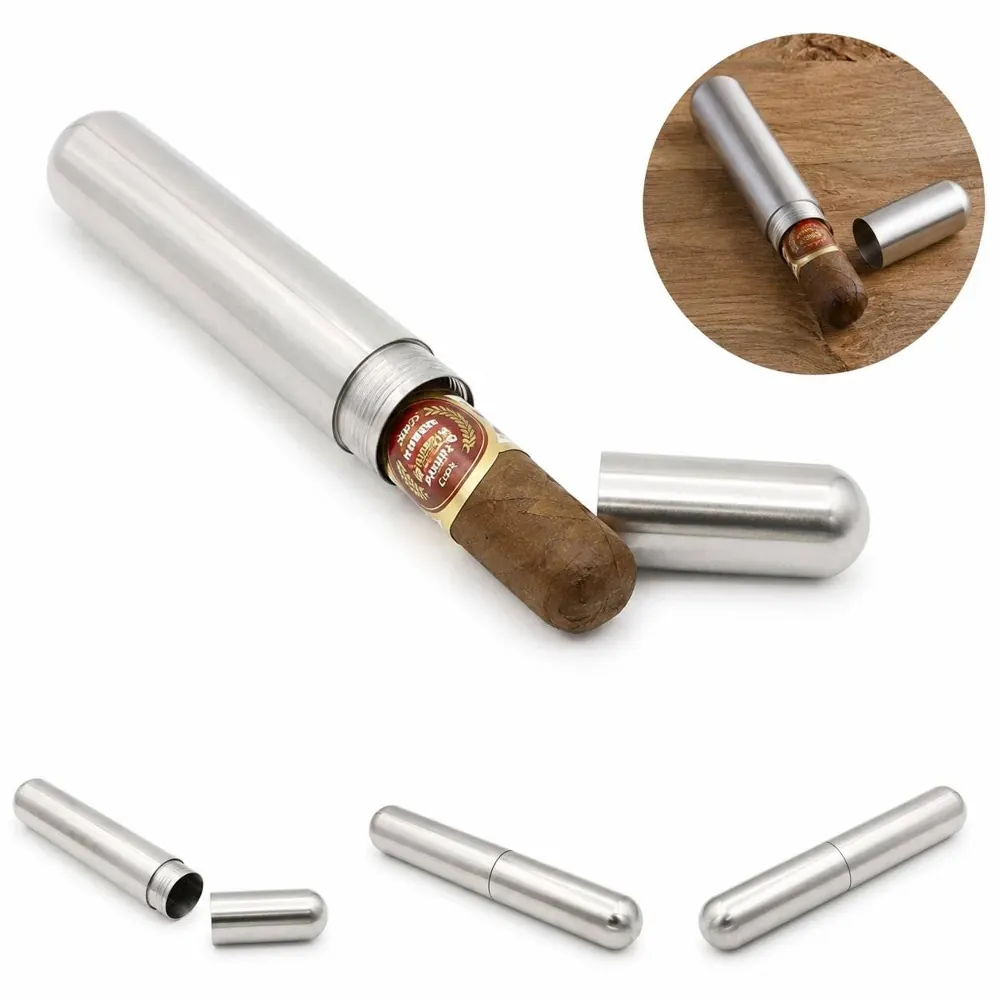Stainless Steel Cigar Tube with Soft Lining for Safe Travel 2