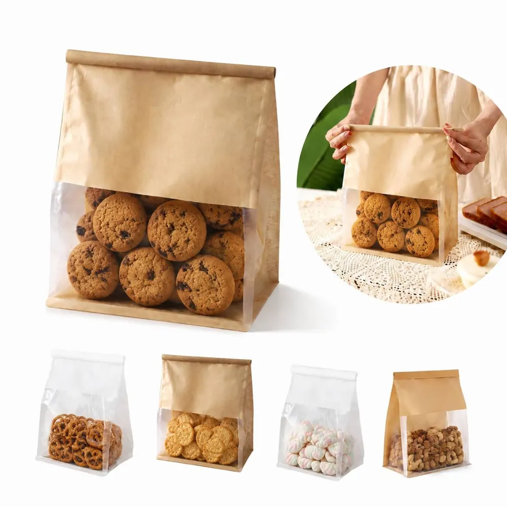 Square Bottom Toast Bag with Wire Frame Window 2
