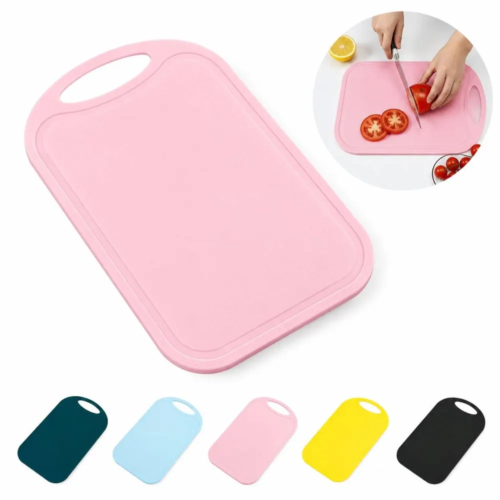 Reversible Plastic Cutting Board with Easy Grip Handle 2