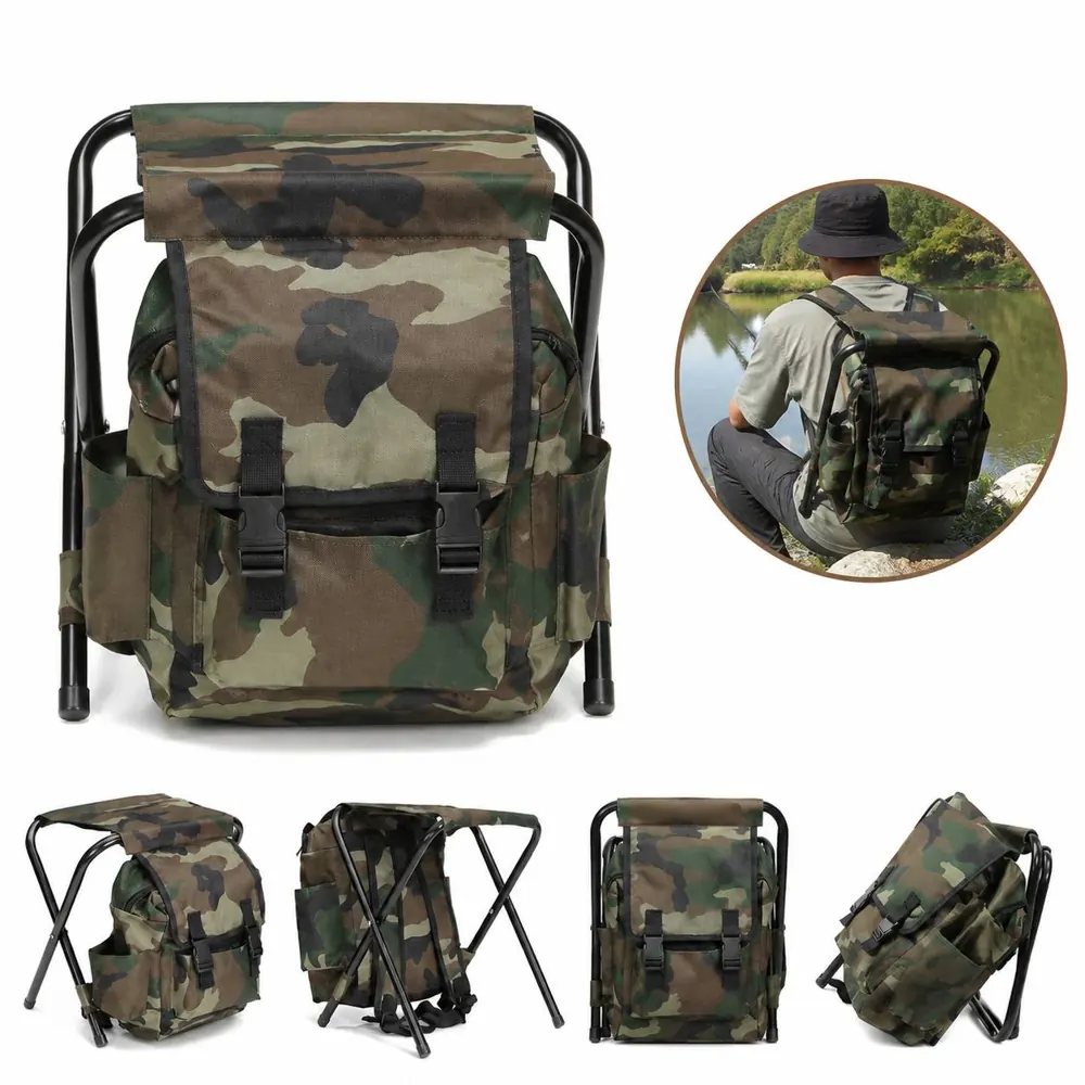Folding Cooler Camping Chair with Insulated Bag for Outdoor 2
