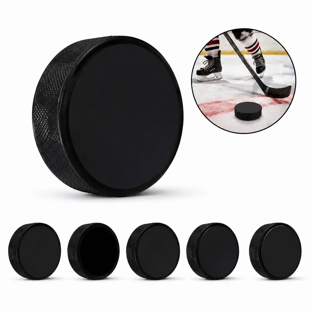 Custom Printed Vulcanized Rubber Hockey Puck for Training 2