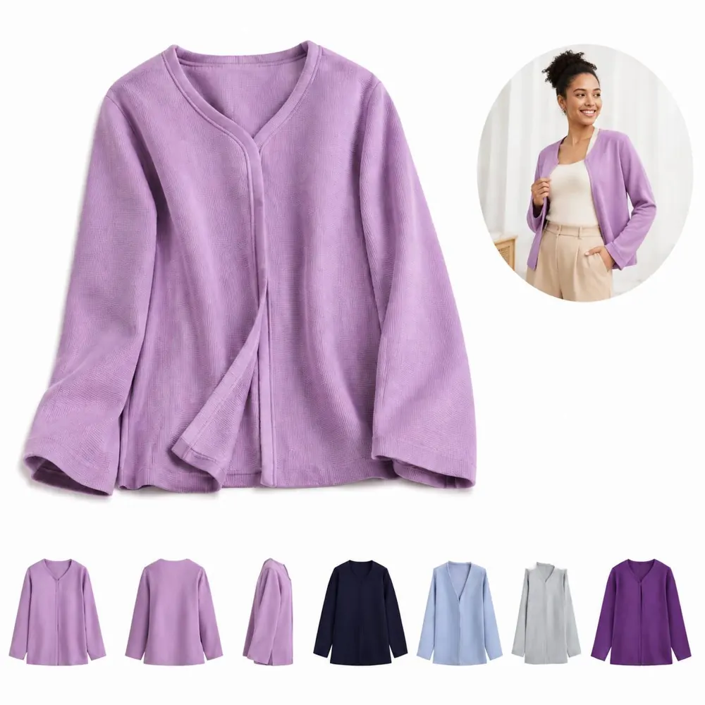 Women's Open-Front Knit Cardigan for Office & Casual Wear 2