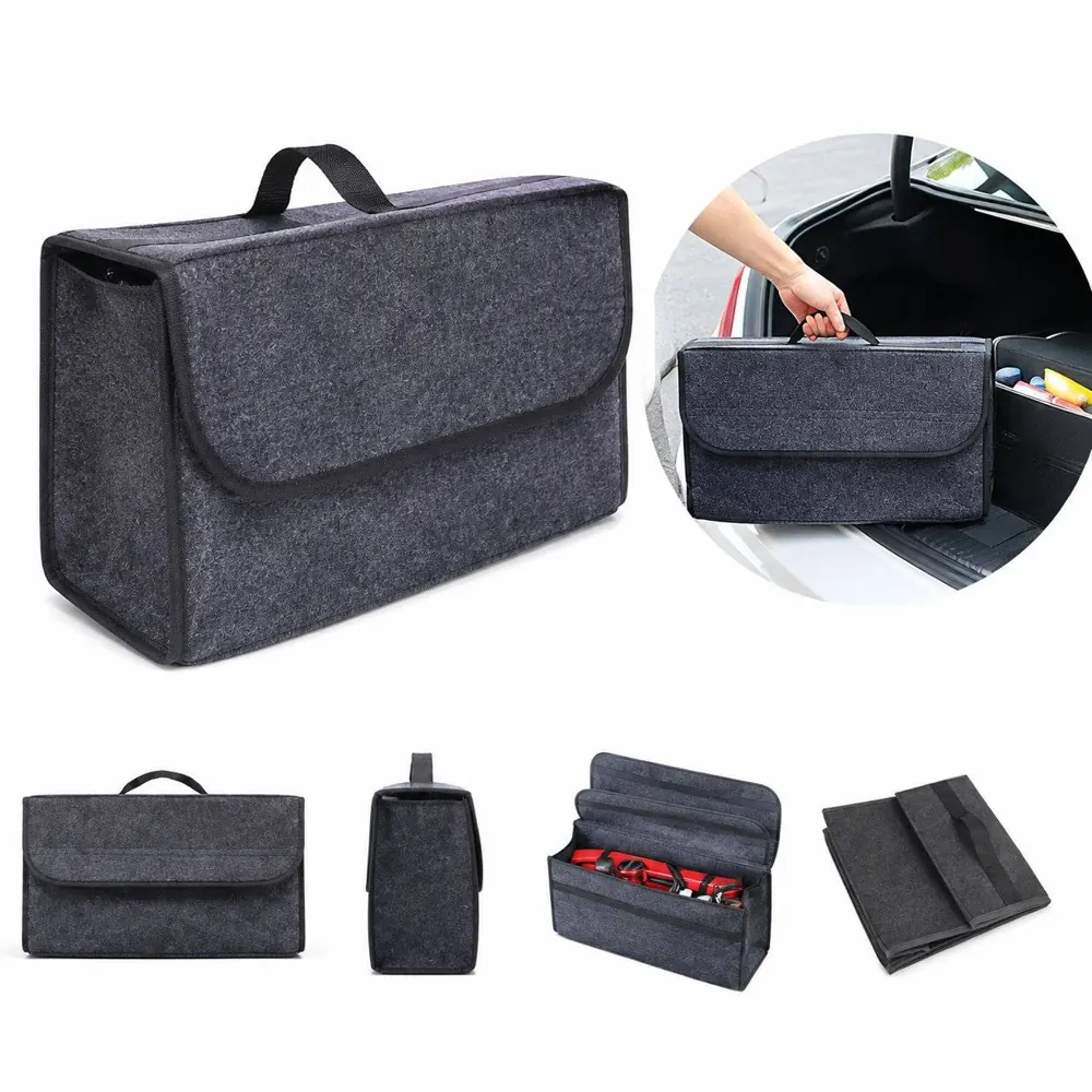Foldable Car Trunk Organizer with Multiple Compartments 2