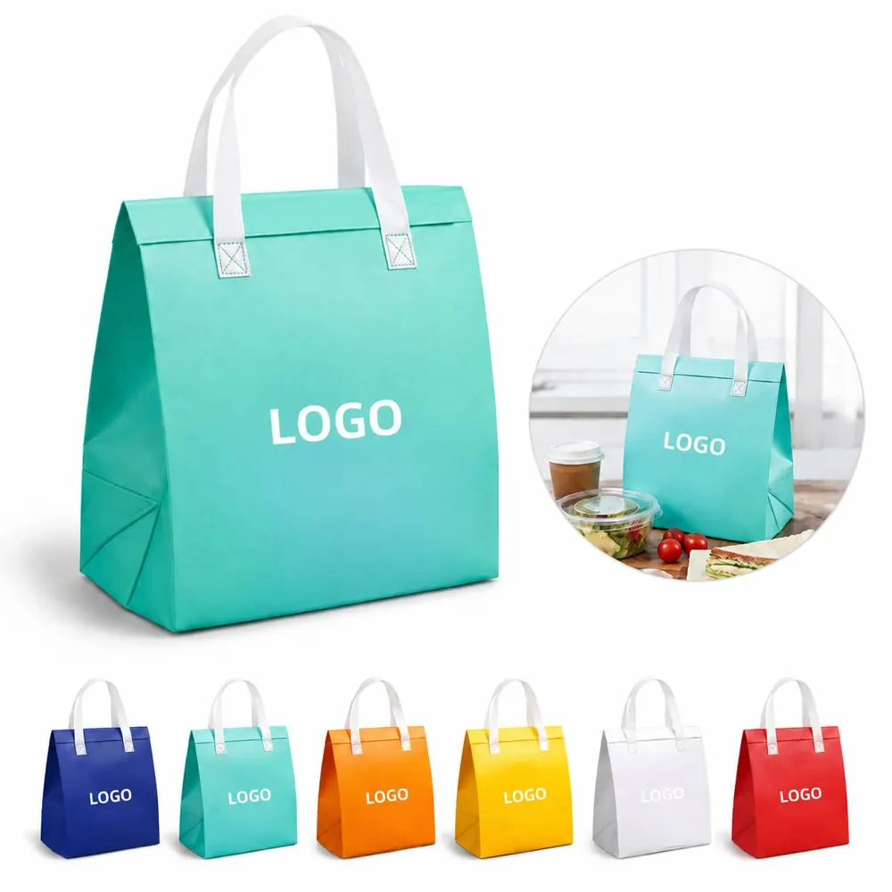 Insulated Foil Lunch Bag, Reusable Non-Woven Thermal Carrier