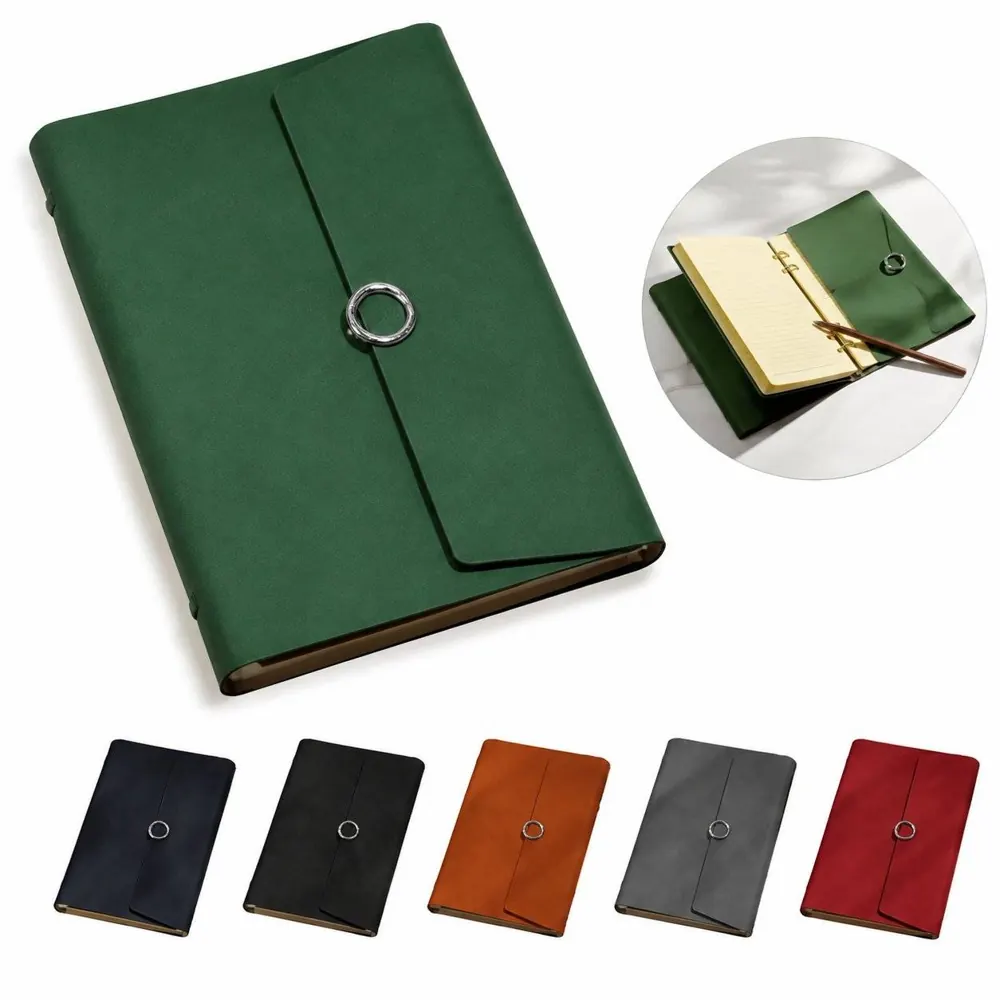 PU Leather A5 Notebook, Ruled Pages, Lay-Flat Binding 2