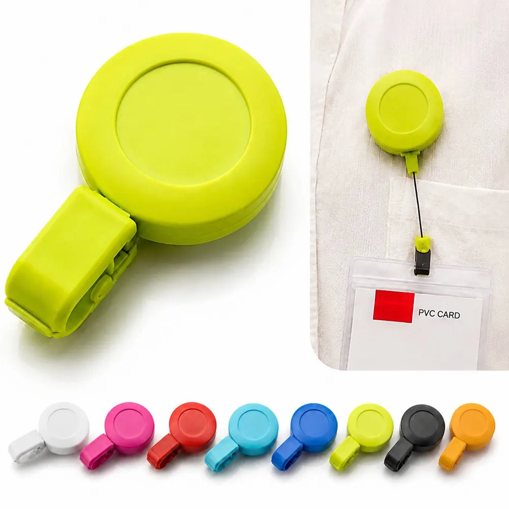 Matte Retractable Badge Holder with Telescopic Buckle Clip 2