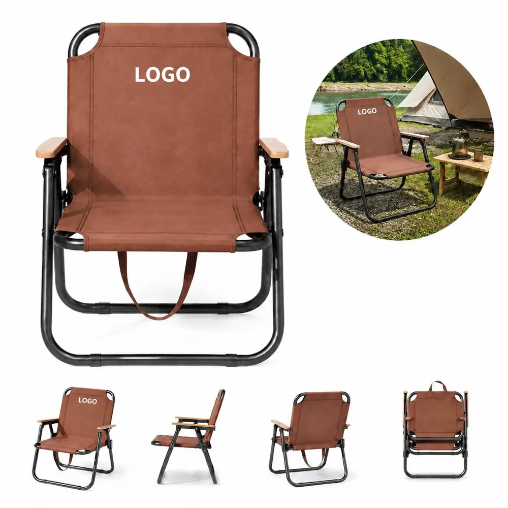 Portable Folding Camping Chair with Carry Handle, Carbon