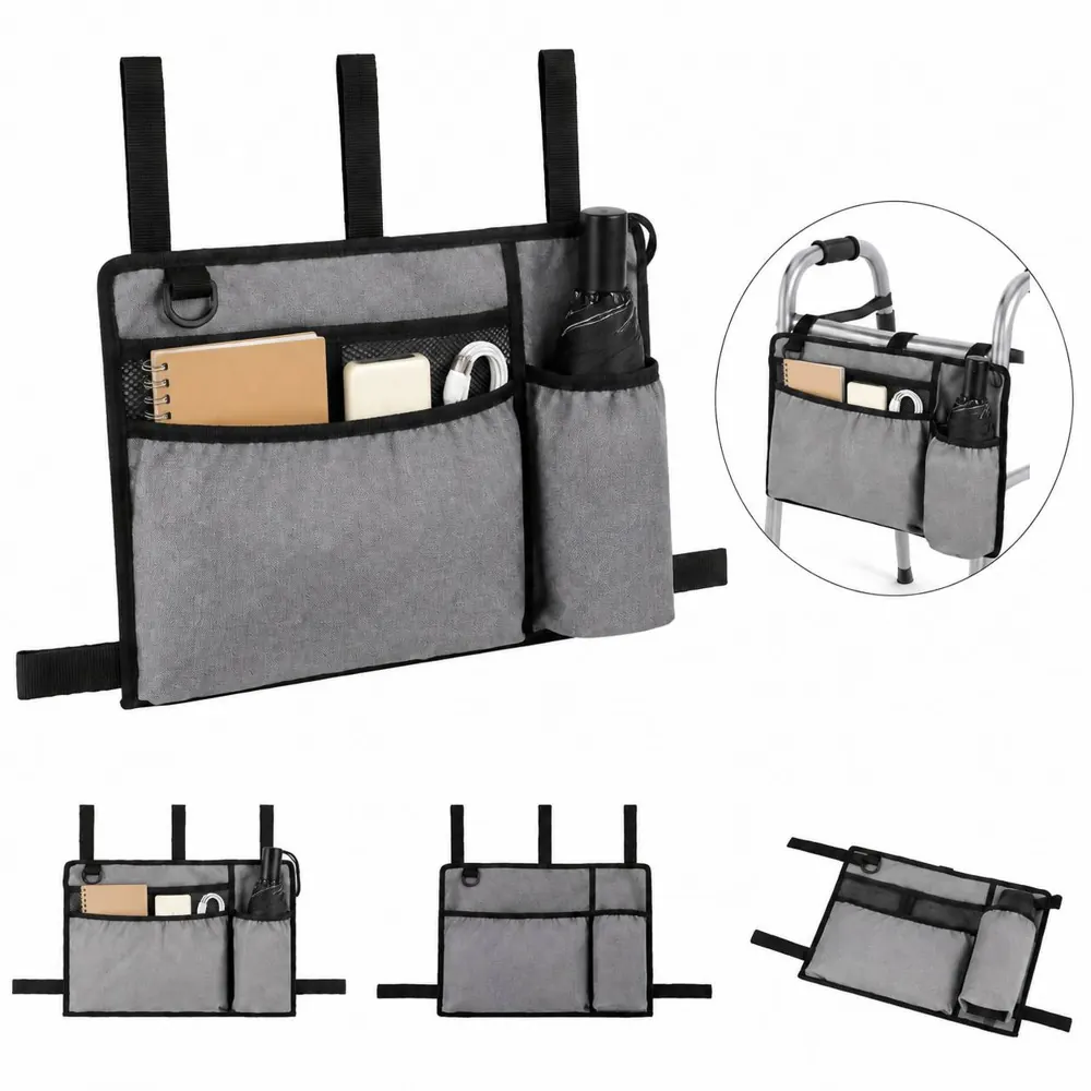 Walker Side Organizer Bag with Water Bottle Holder 2