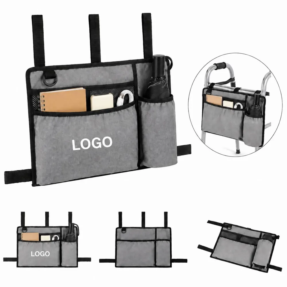 Walker Side Organizer Bag with Water Bottle Holder