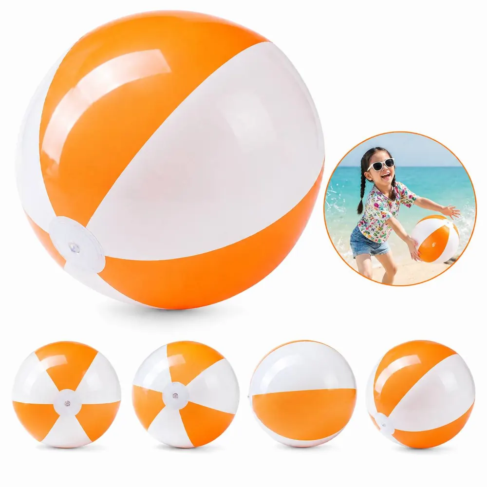 16" Two-Tone PVC Beach Ball for Pool & Outdoor Play 2
