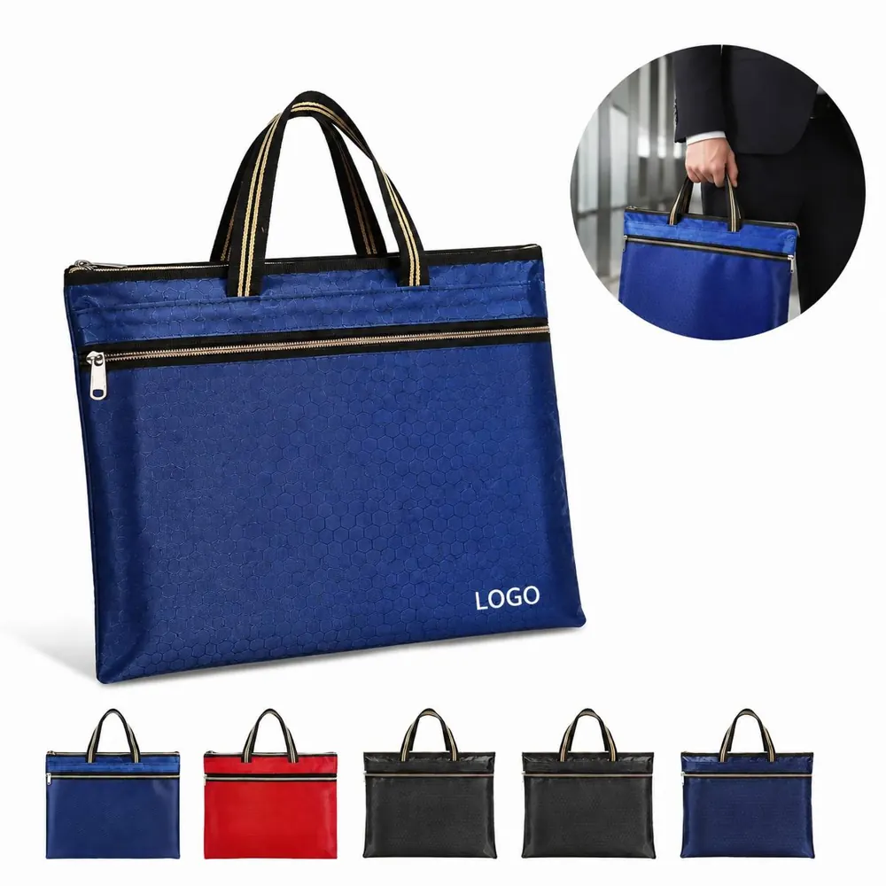 Large-Capacity Oxford Briefcase with Padded Laptop Sleeve