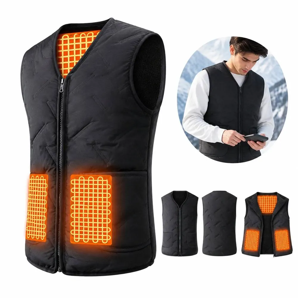 5-Zone USB Heated Vest for Outdoor & Indoor Warmth 2