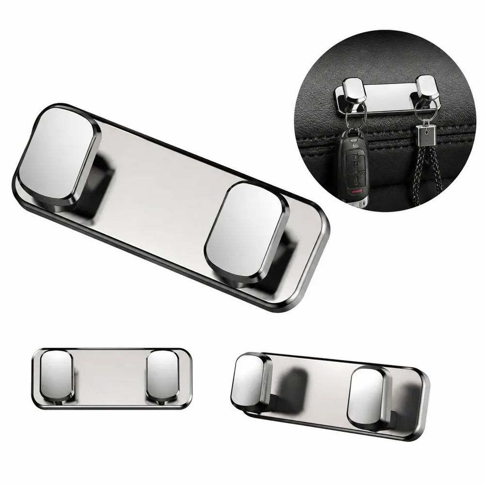 Multi-Function Alloy Car Hanging Hook Organizer for Headrest 2