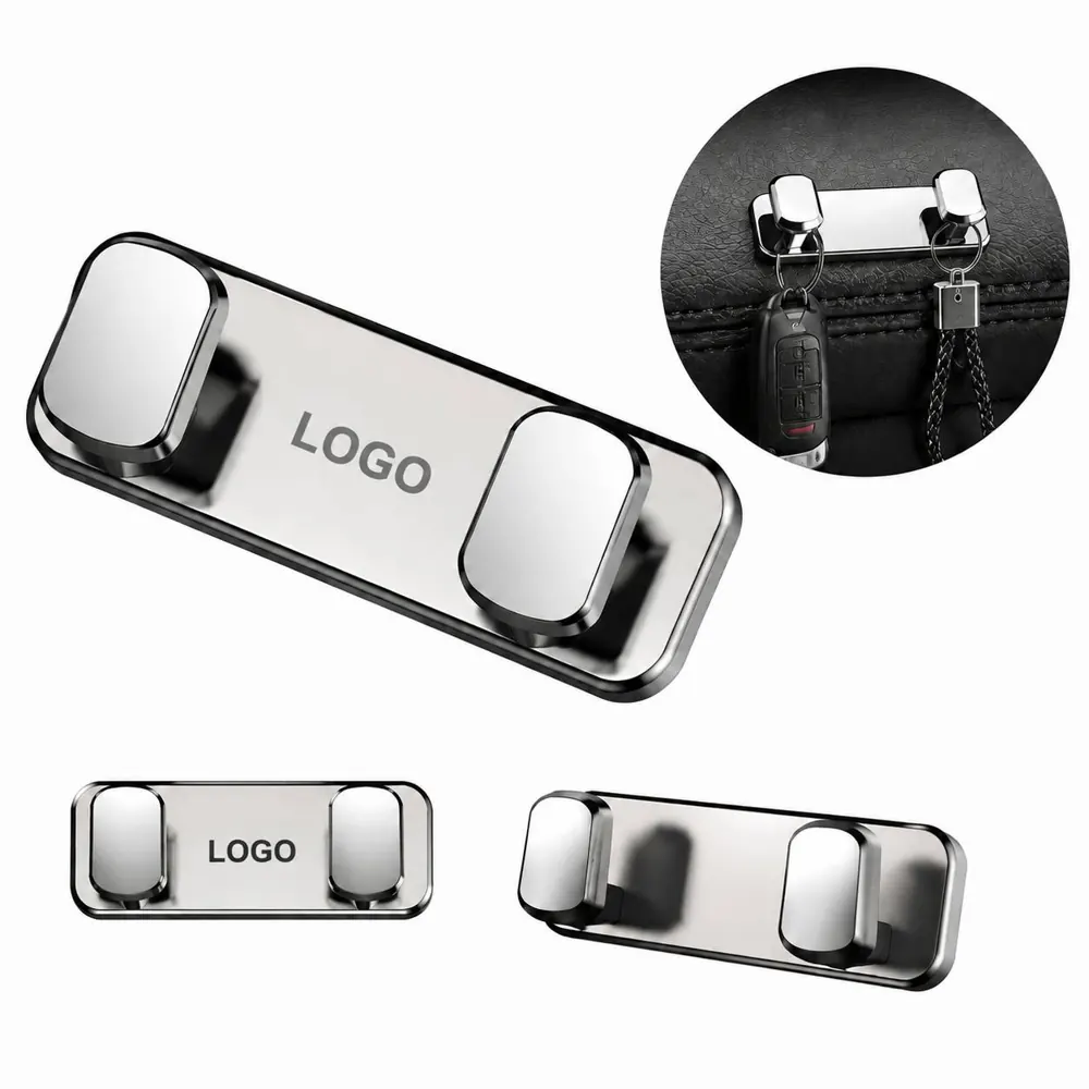 Multi-Function Alloy Car Hanging Hook Organizer for Headrest