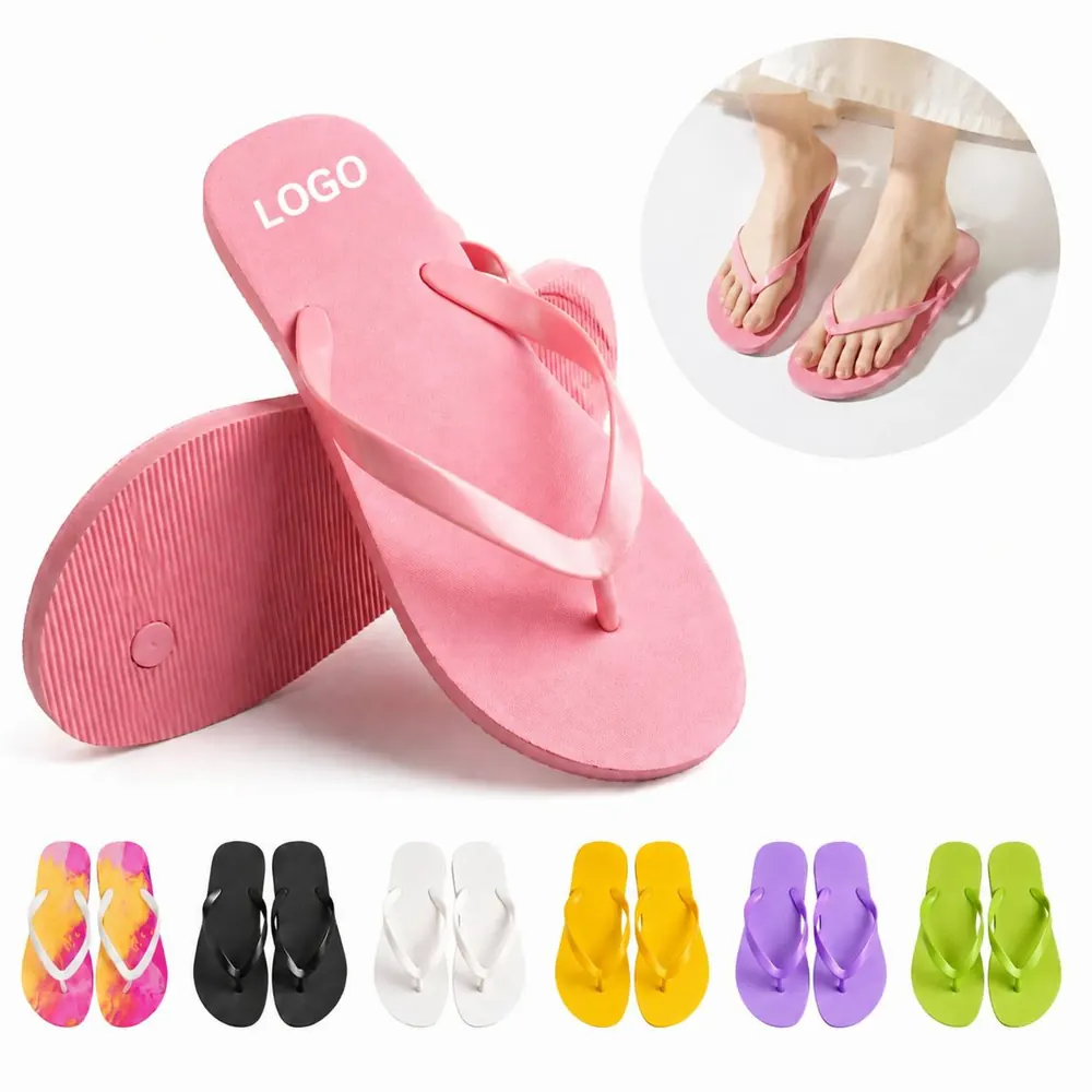 Lightweight PVC Flip Flops for Beach Pool Casual Wear