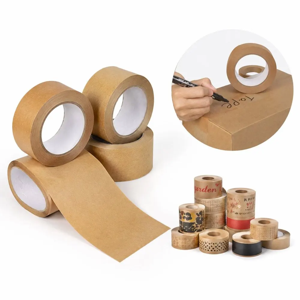 Eco Kraft Paper Tape, Writable Biodegradable Adhesive 2