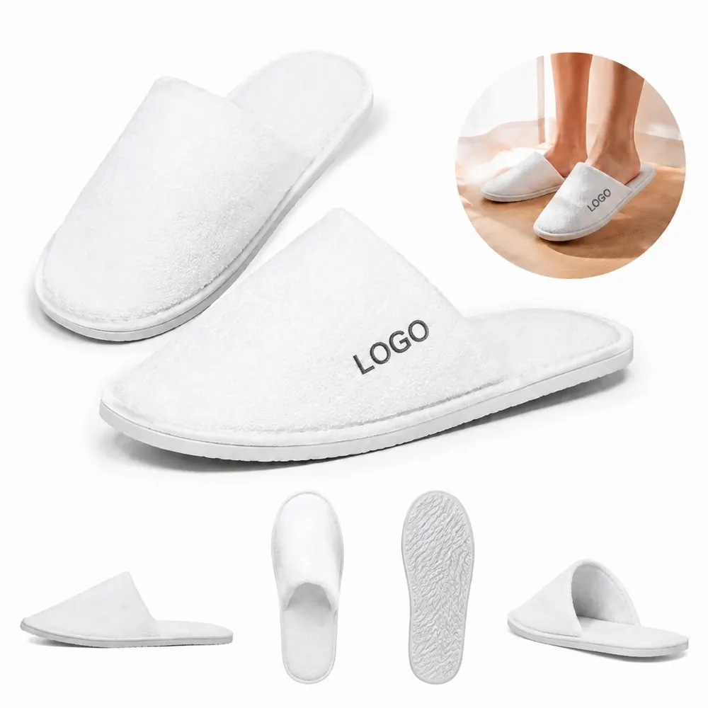 Thick Coral Velvet Non-Slip Hotel Slippers for Indoor Use