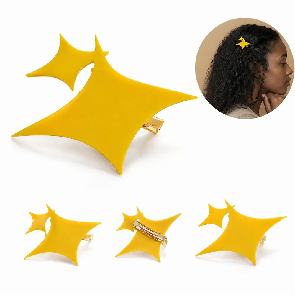 Shooting Star Hair Clip, Durable Star-Shaped Hairpin 2