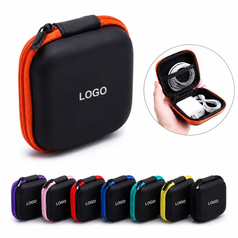 Shockproof EVA Earphone & Cable Case, Slim Travel Storage