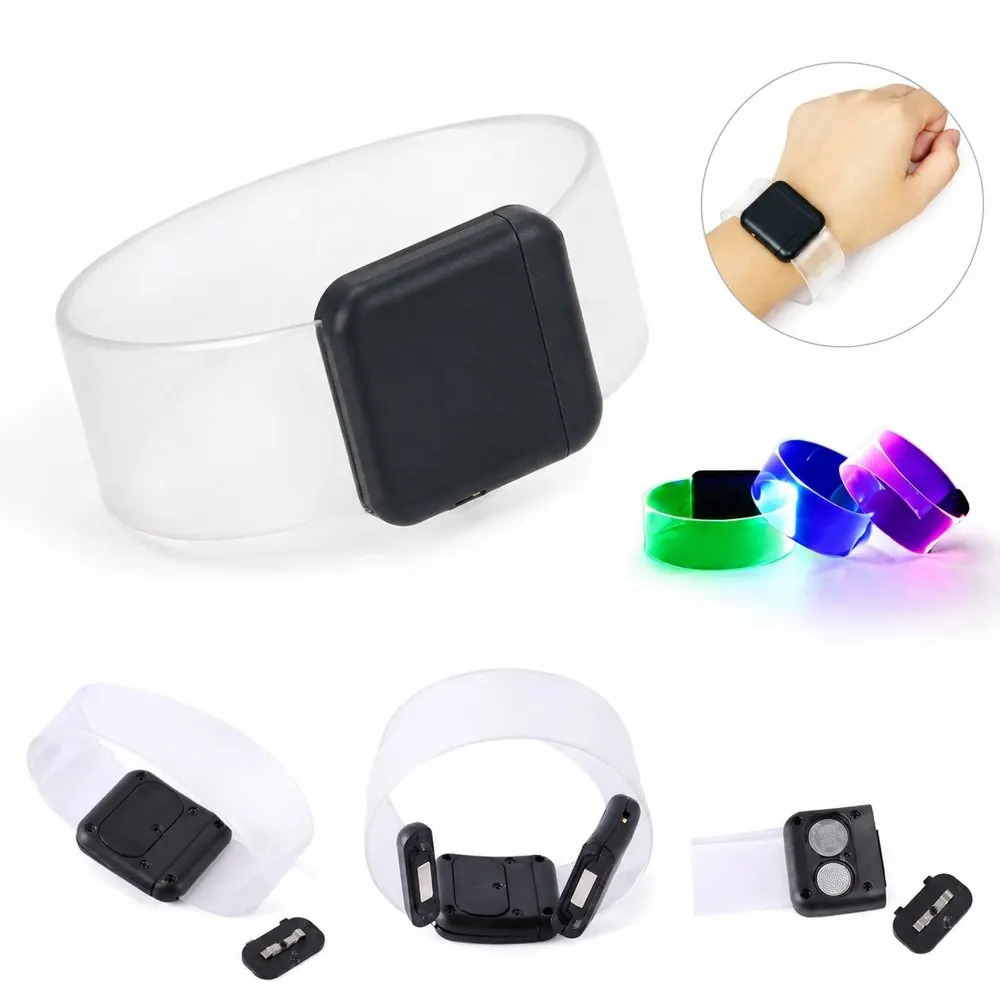 LED Wristband, Single Color Glow, Adjustable & Reusable 2