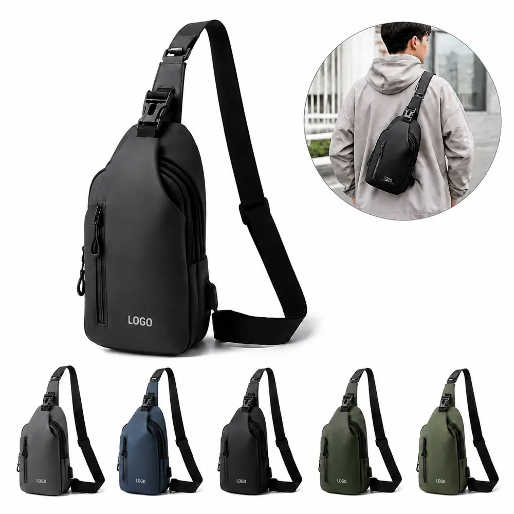 USB Charging Crossbody Sling Bag with Travel Backpack Design